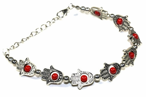 Pulseira Hamsa com Contas Coloridas — Proteção e Estilo
